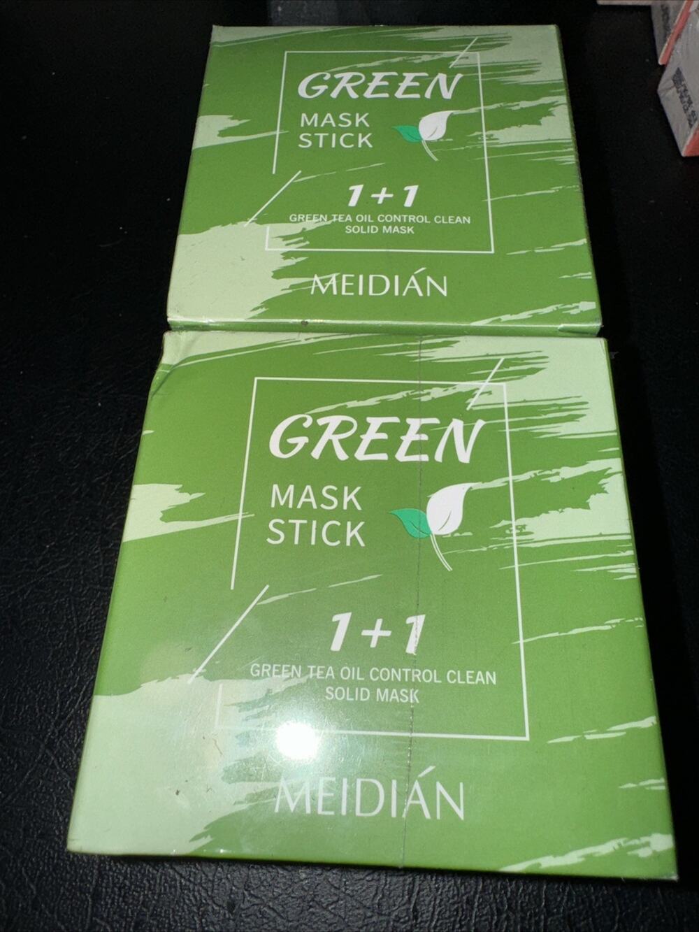 2 Meidian Green Mask Stick 1+1 Deep Cleansing Oil Control Exp 1/28 NIB Sealed